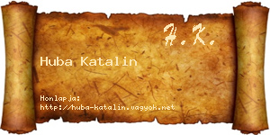 Huba Katalin névjegykártya