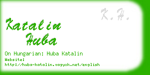 katalin huba business card